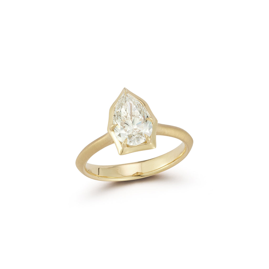 Alchemy Pear Solitaire Ring (1.50tcw)