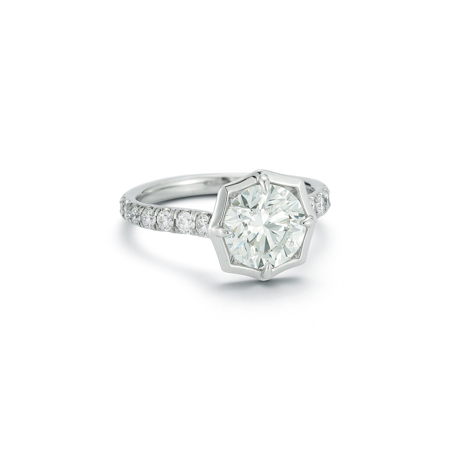 Pave Clara Round Solitaire Ring (2.51tcw)