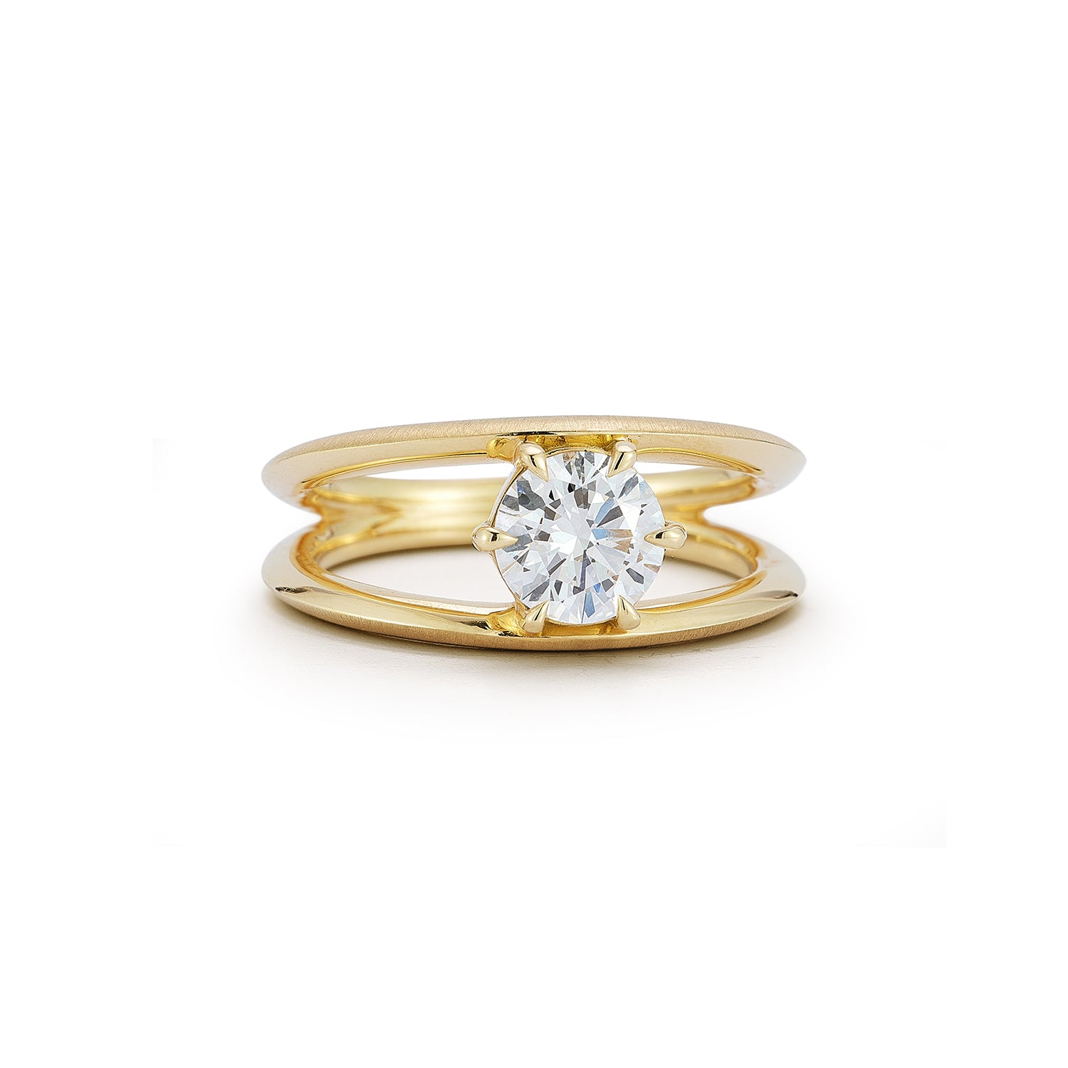 Sadie Solitaire Ring, Round Center