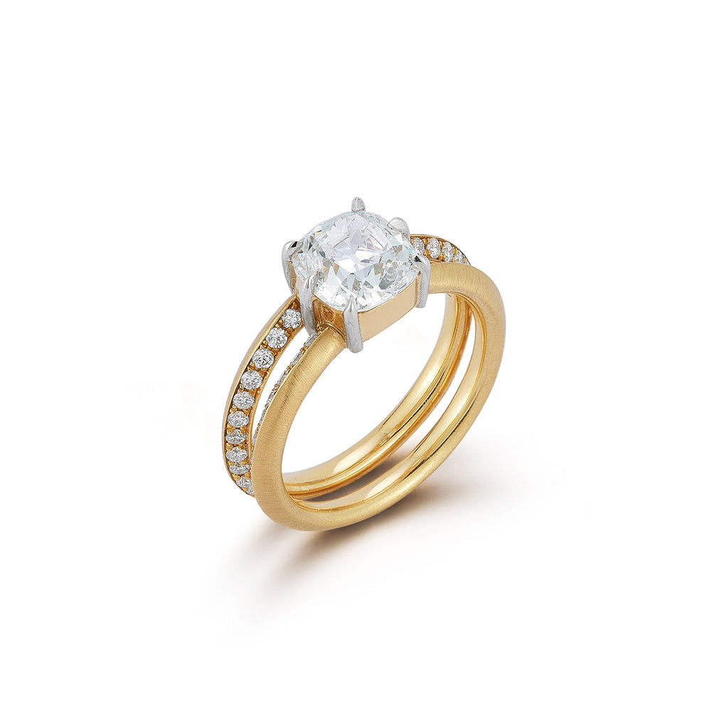 Nora Cushion Solitaire Ring (2.53tcw)