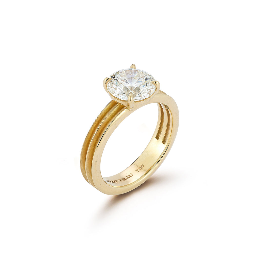 Jane 3-Row Round Solitaire Ring (2.50tcw)
