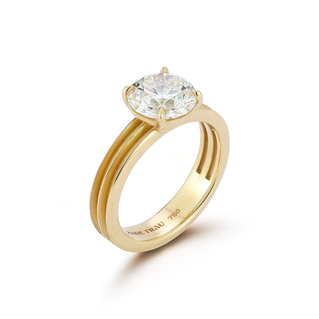 Jane 3-Row Ring,  Round Center