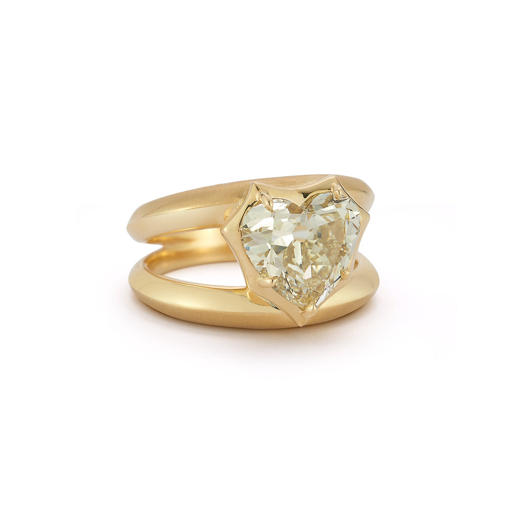 OOK Spencer Ring with Heart Shaped Diamond