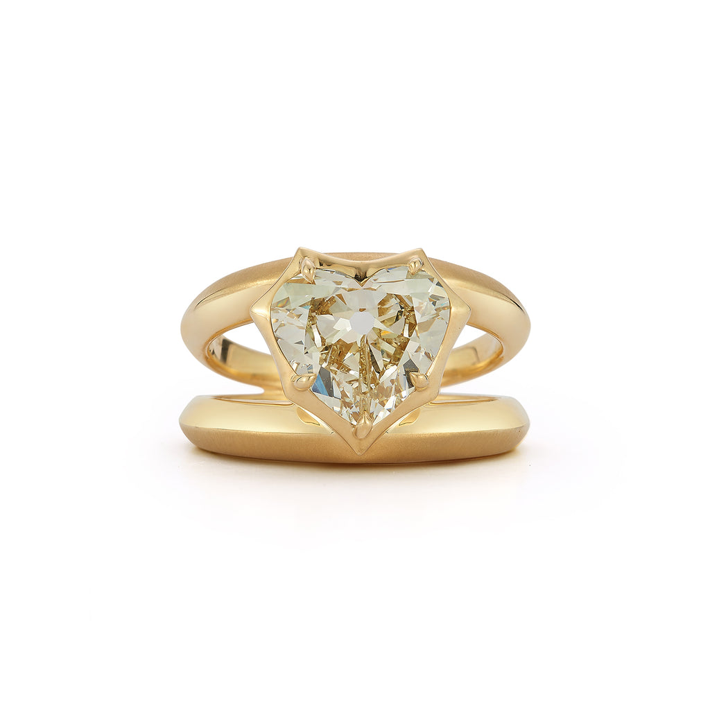 OOK Spencer Ring with Heart Shaped Diamond