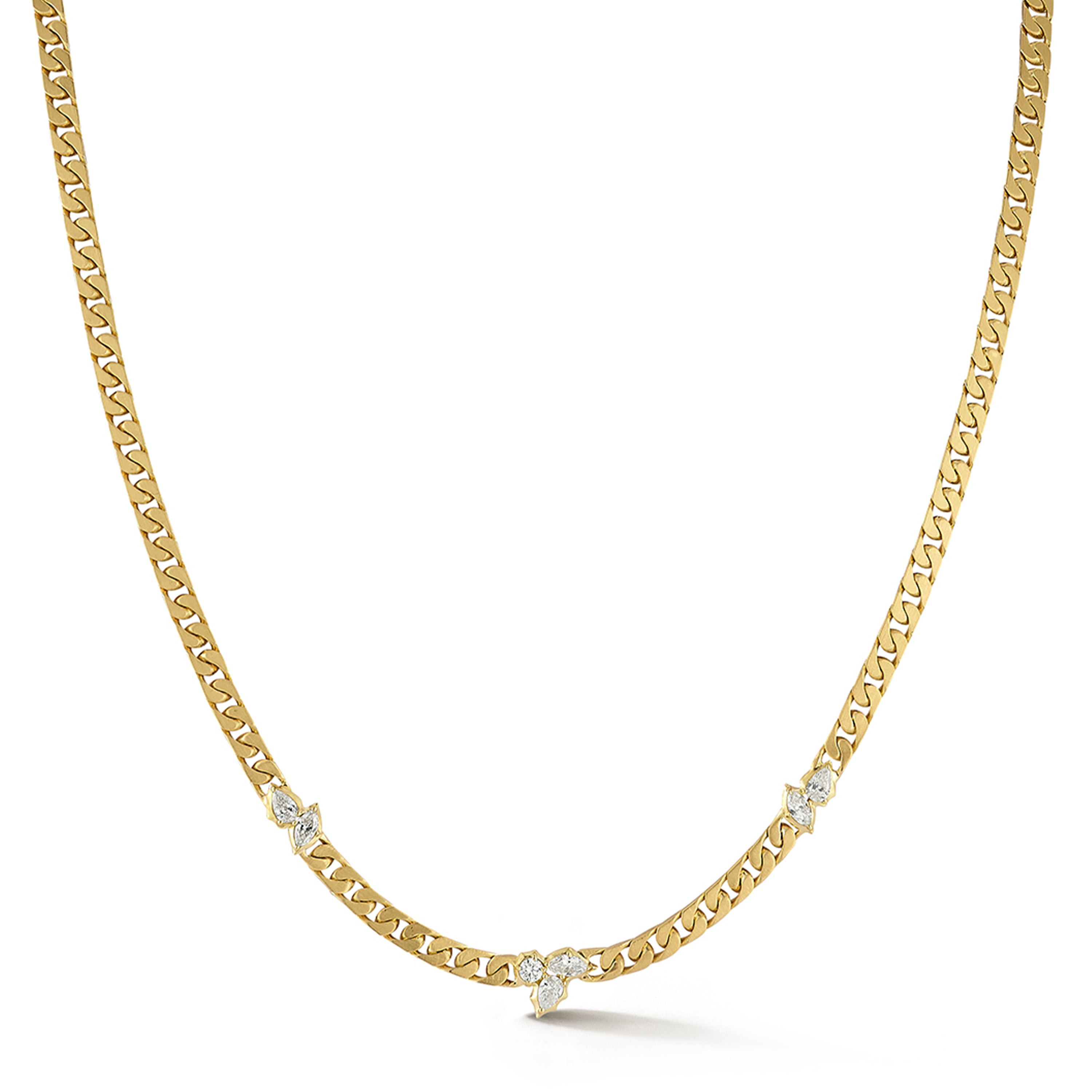 Posey 3-Station Curb Necklace