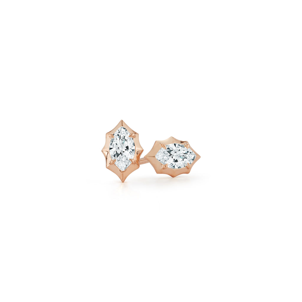 Maverick Marquise-Shaped Diamond Stud Earrings