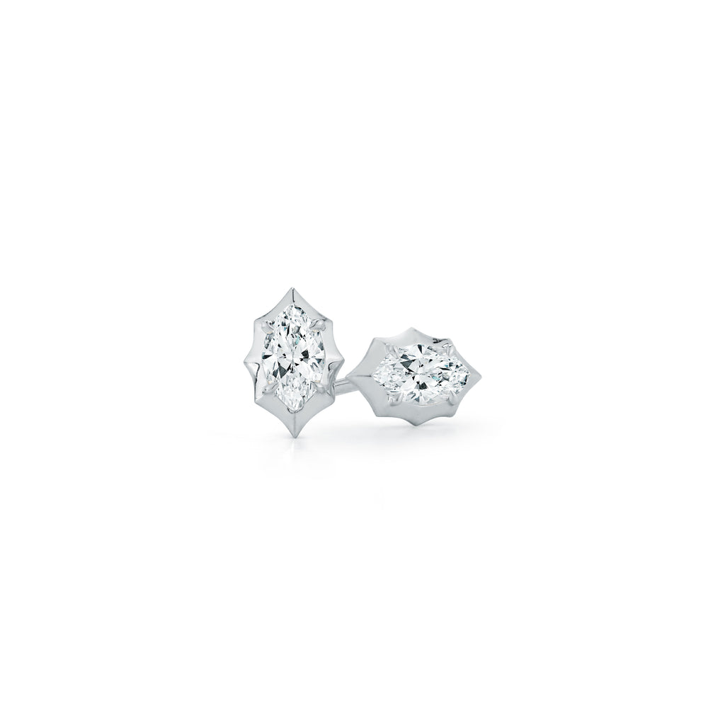Maverick Marquise-Shaped Diamond Stud Earrings