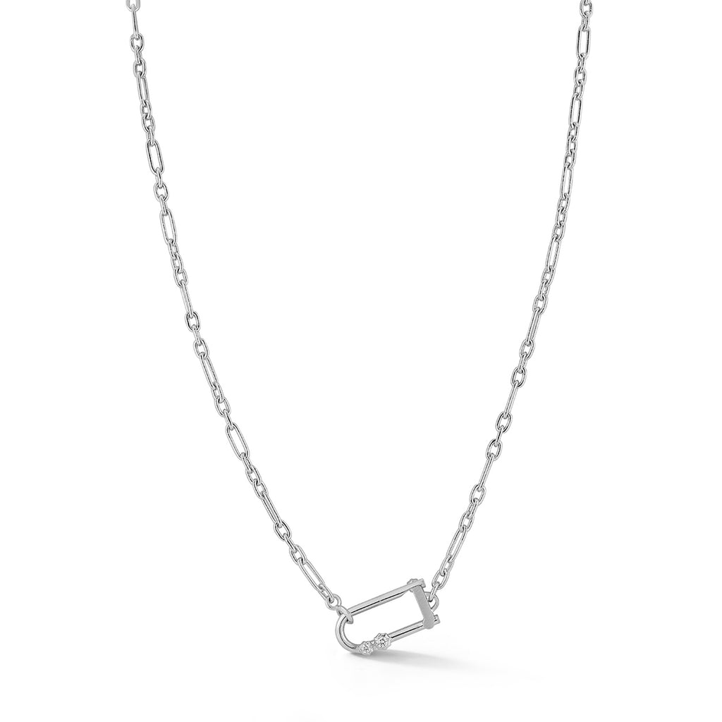 Petite Georgie Diamond Lock Necklace
