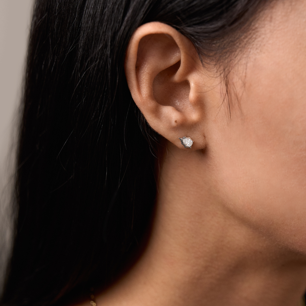 Envoy Pear-Shaped Diamond Stud Earrings