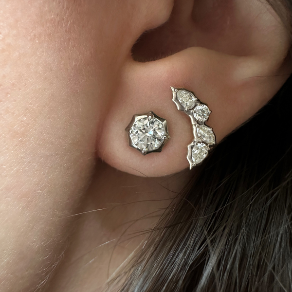 Sophisticate Round-Brilliant Diamond Stud Earrings
