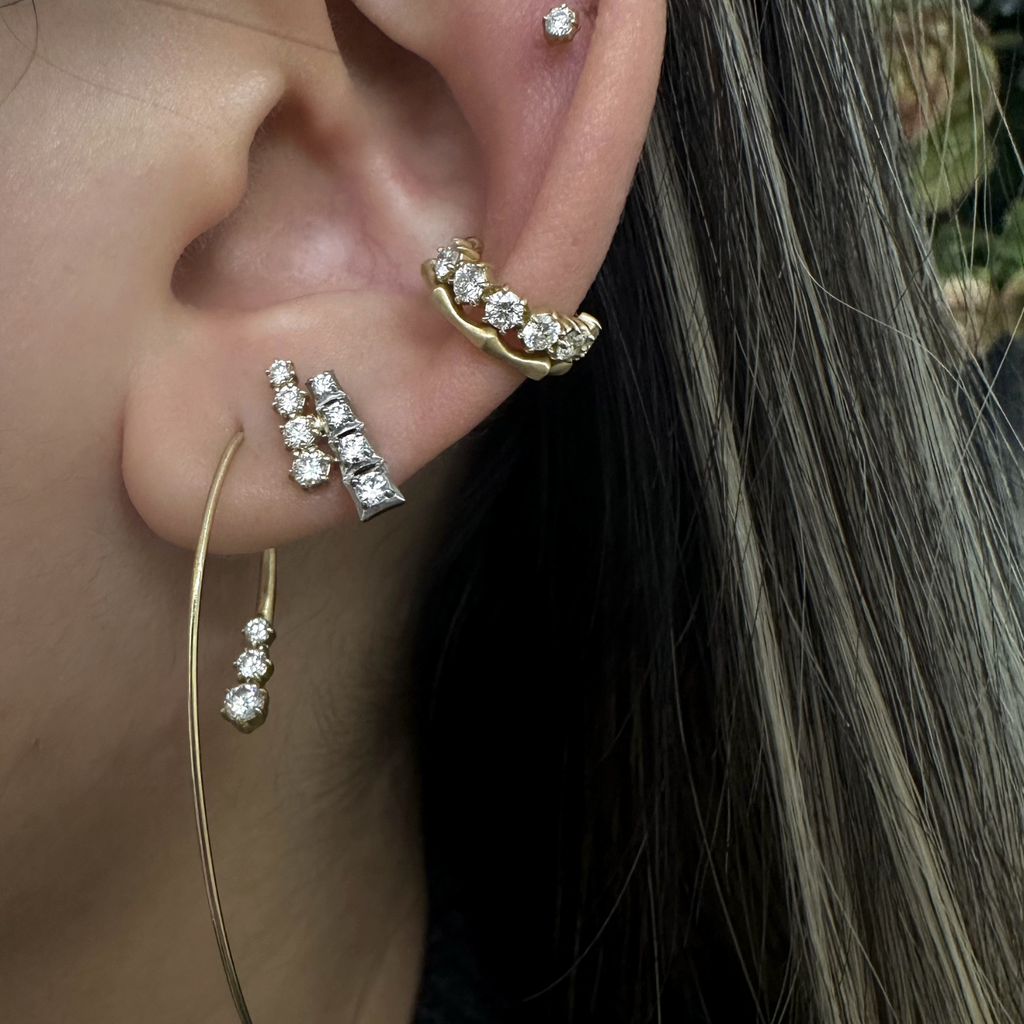 Three Stone Ara Hoops
