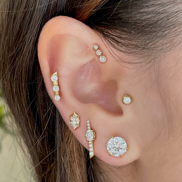 Rae Diamond Pave Stud Earrings