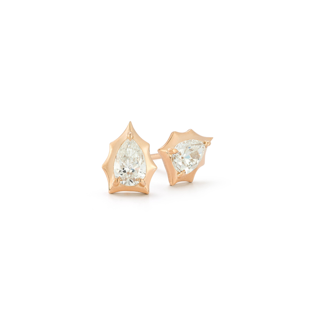 Envoy Pear-Shaped Diamond Stud Earrings