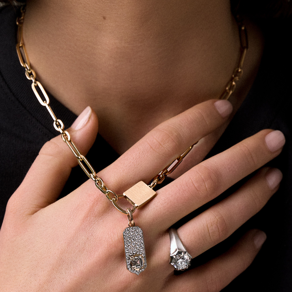 One of a Kind Diamond Betty Tag Charm