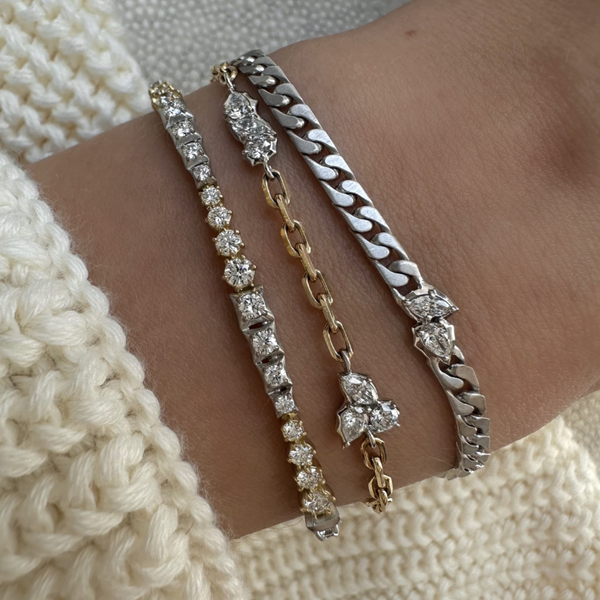 Posey Two-Tone Station Bracelet