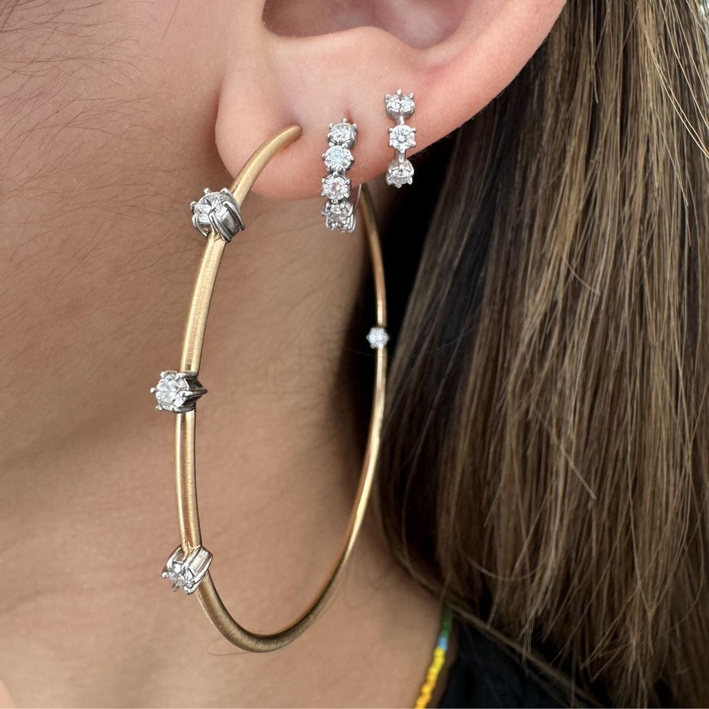 Two-Tone Large Penelope Plié Hoops