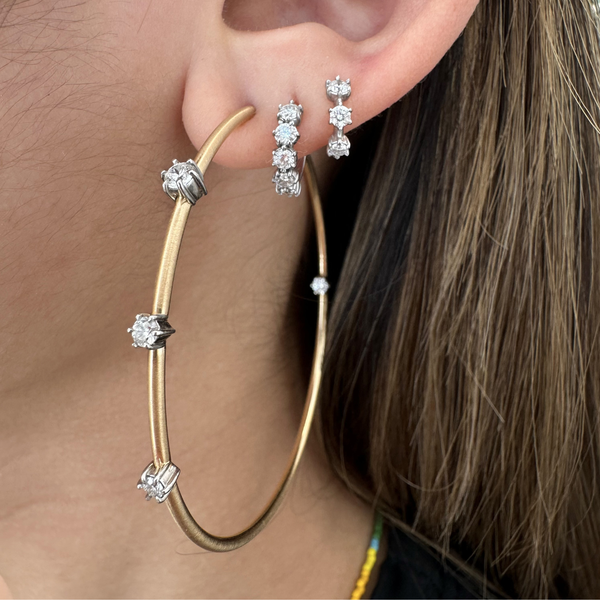 Two-Tone Large Penelope Plié Hoops