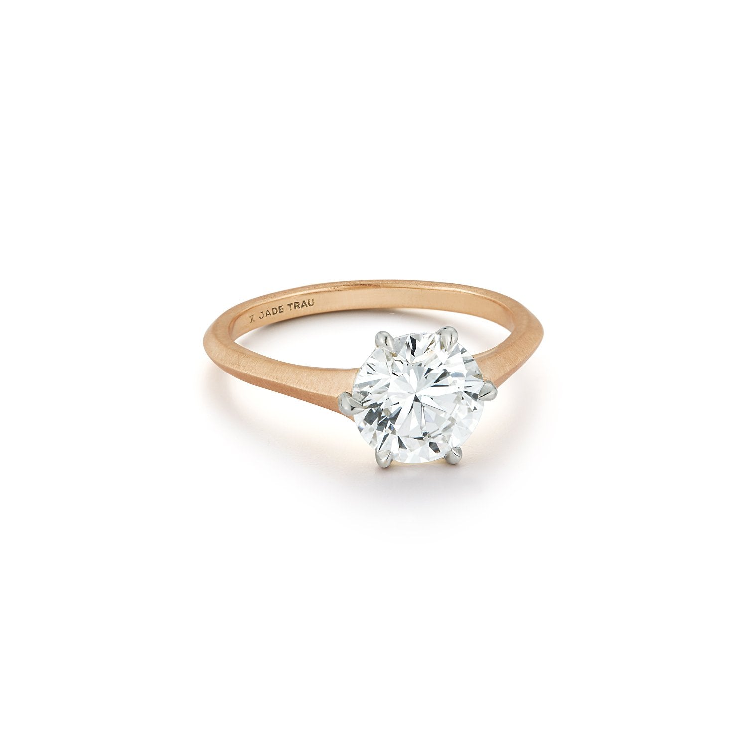 Jenny Solitaire Ring in 18K Rose Gold