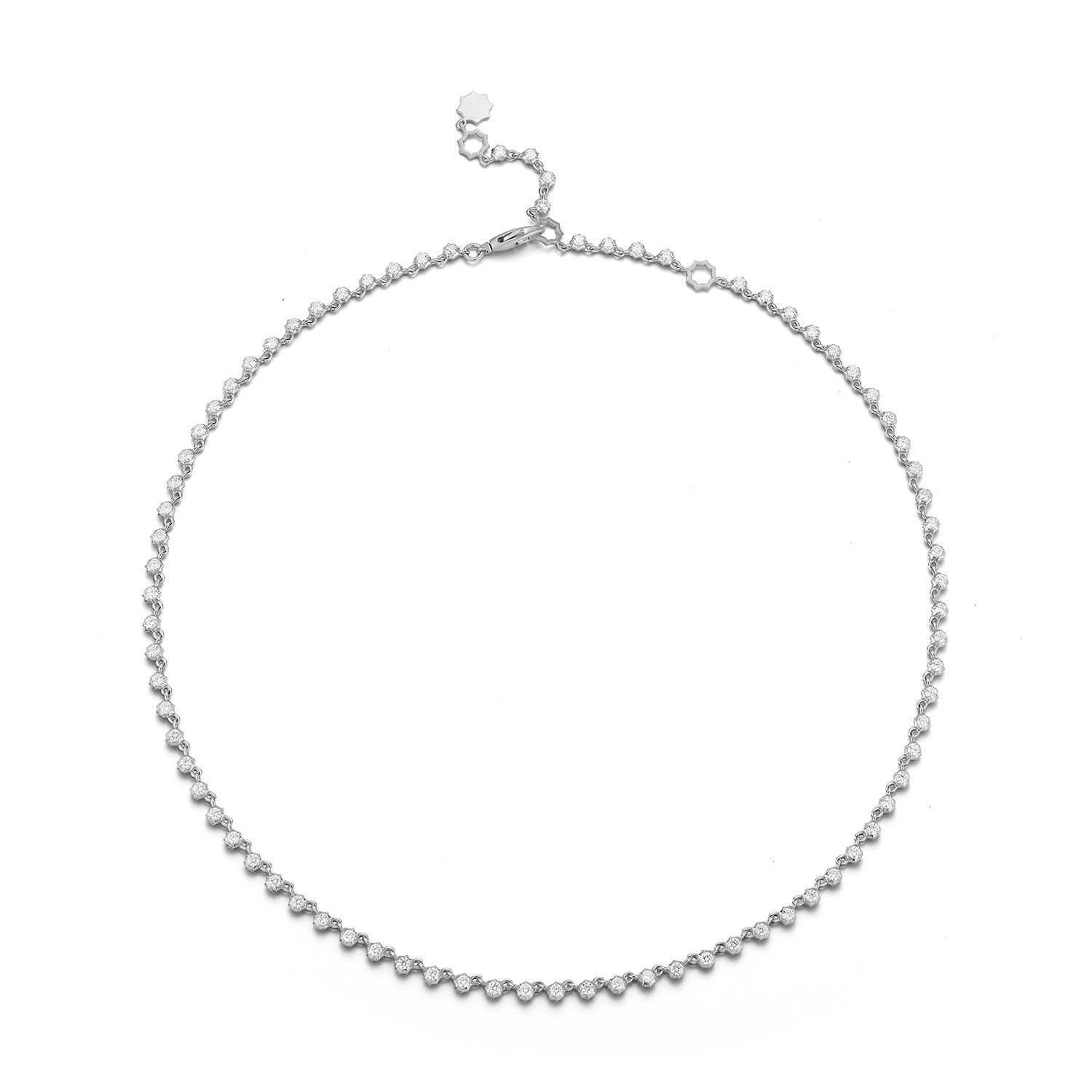 Small Sophisticate Riviera Choker in 18K White Gold