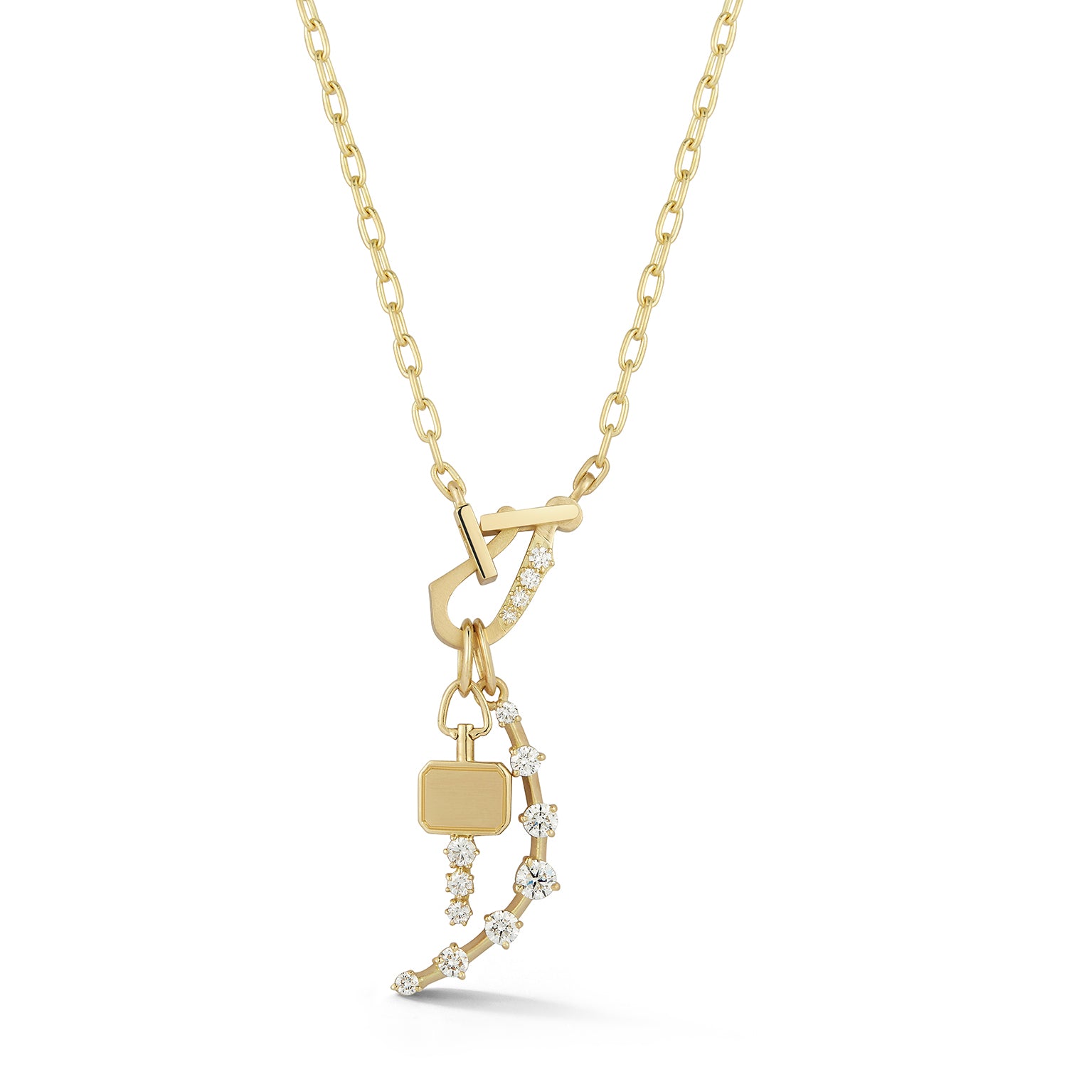 18K LV inspired lock and key necklace, Women's Fashion, Jewelry