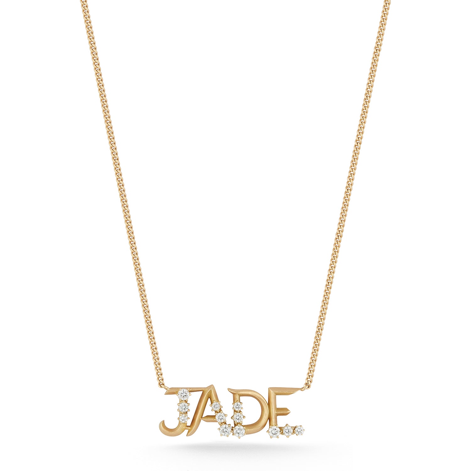 Nameplate Necklace in 18K Yellow Gold
