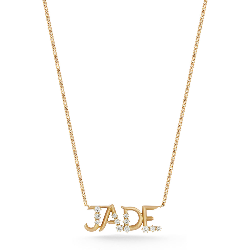 Nameplate Necklace in 18K Yellow Gold