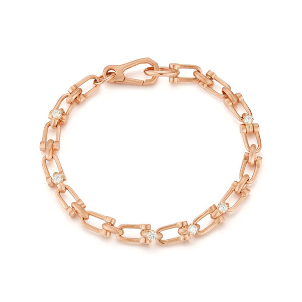 Georgina Diamond Link Bracelet in 18-Karat Gold – Jade Trau
