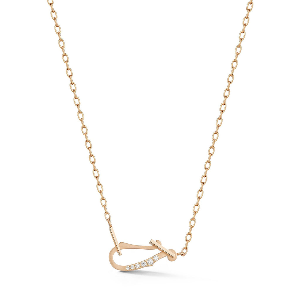 Diamond Lola Necklace in 18K Rose Gold
