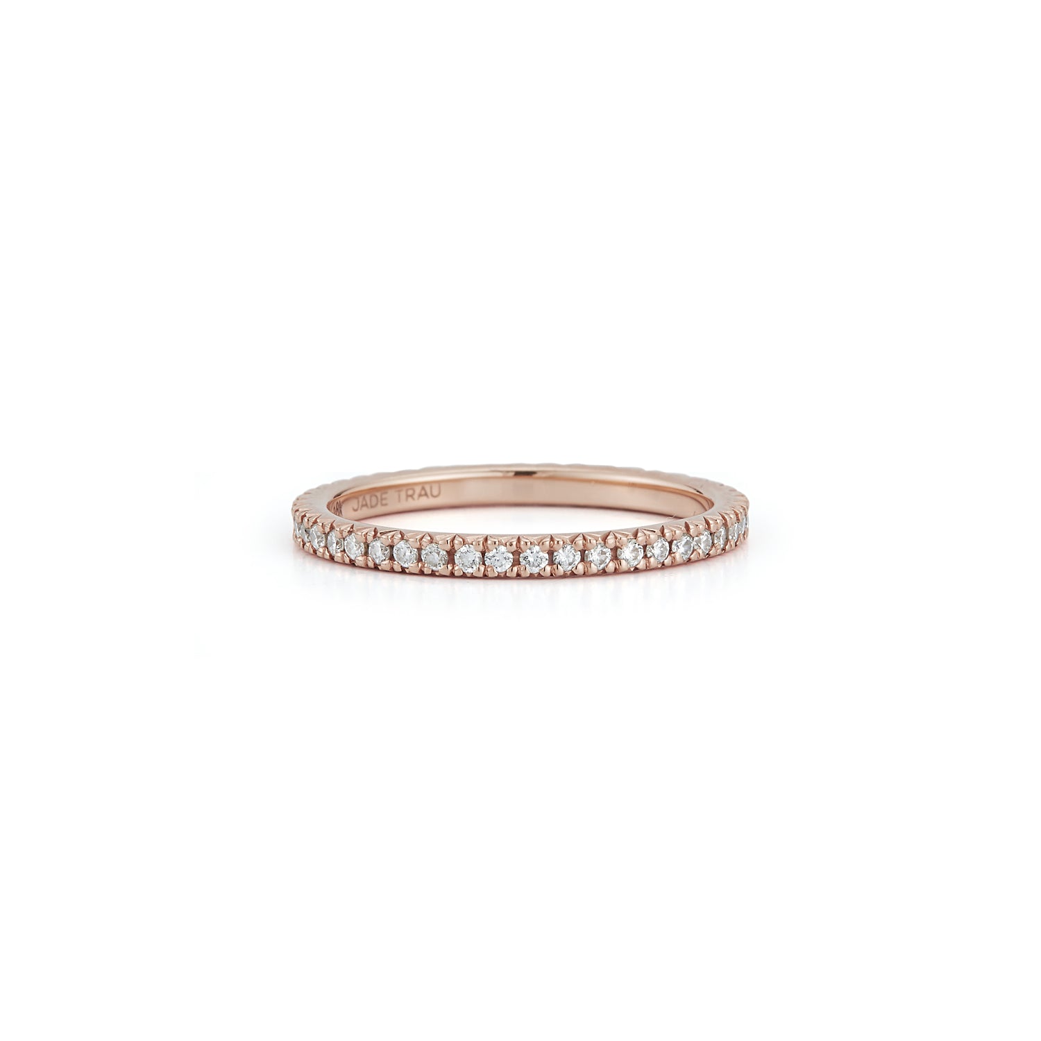 Micro Pave Eternity Band in 18K Rose Gold