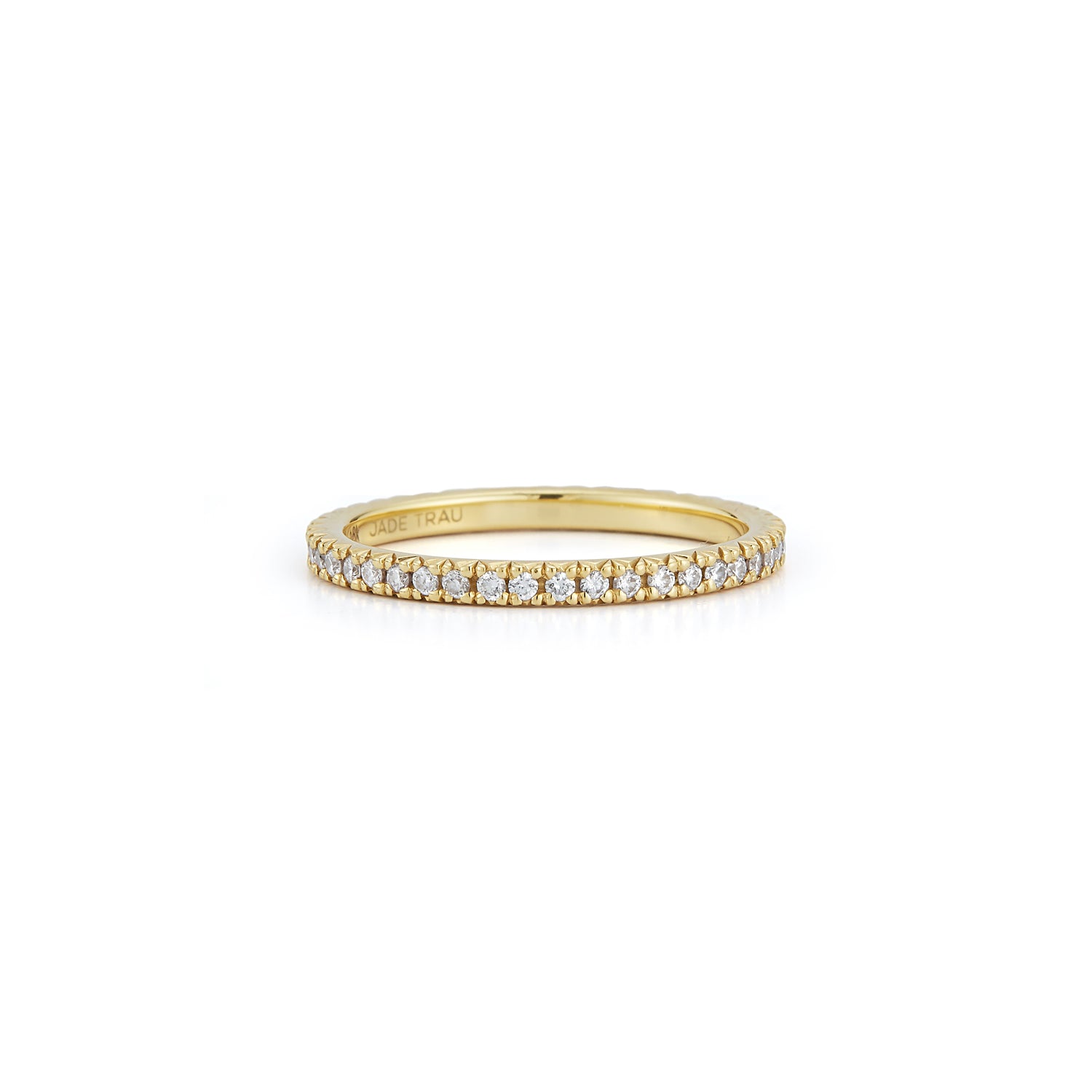 Micro Pave Eternity Band in 18K Yellow Gold