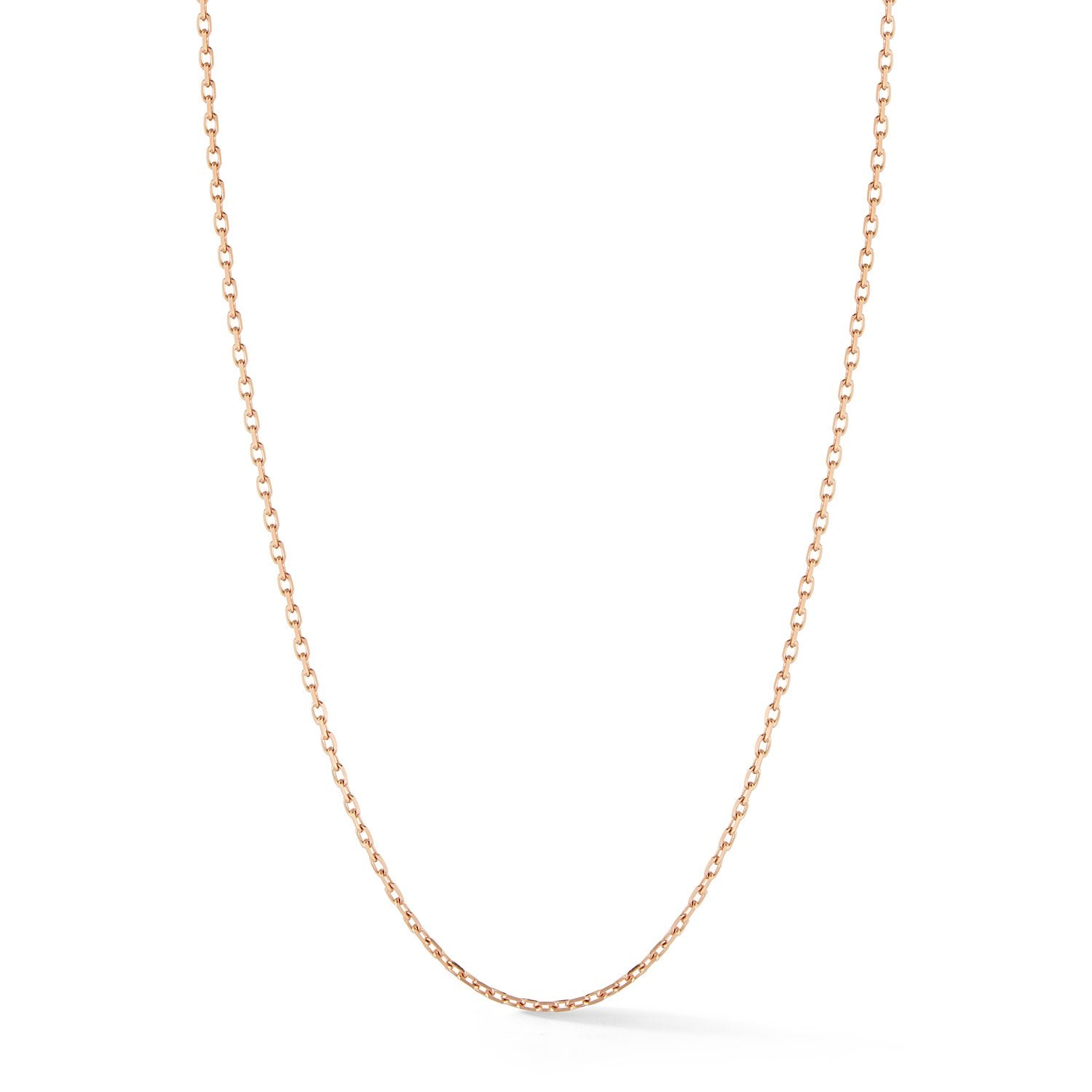 Rectangle Chain Necklace No. 50 in 18K Rose Gold