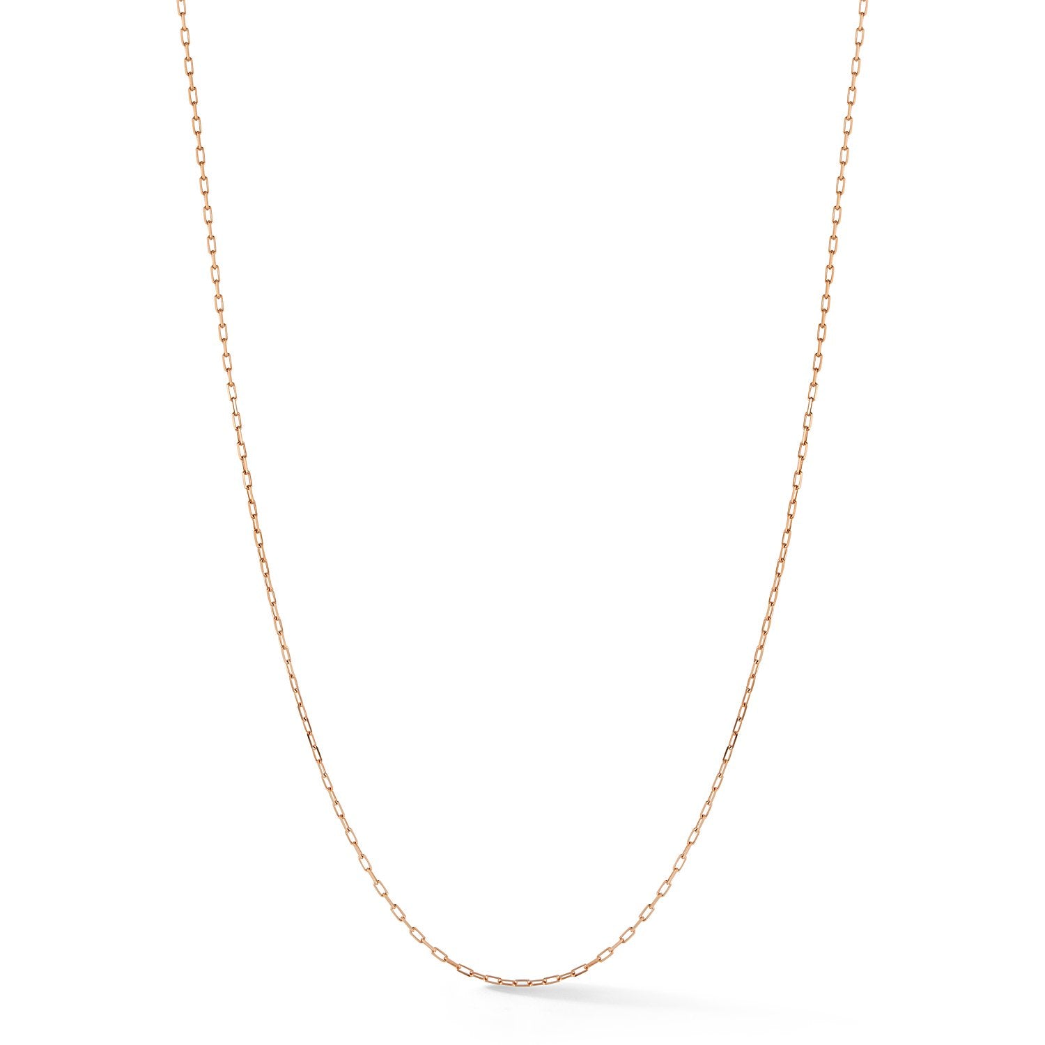 Rectangle Chain Necklace No. 40 in 18K Rose Gold