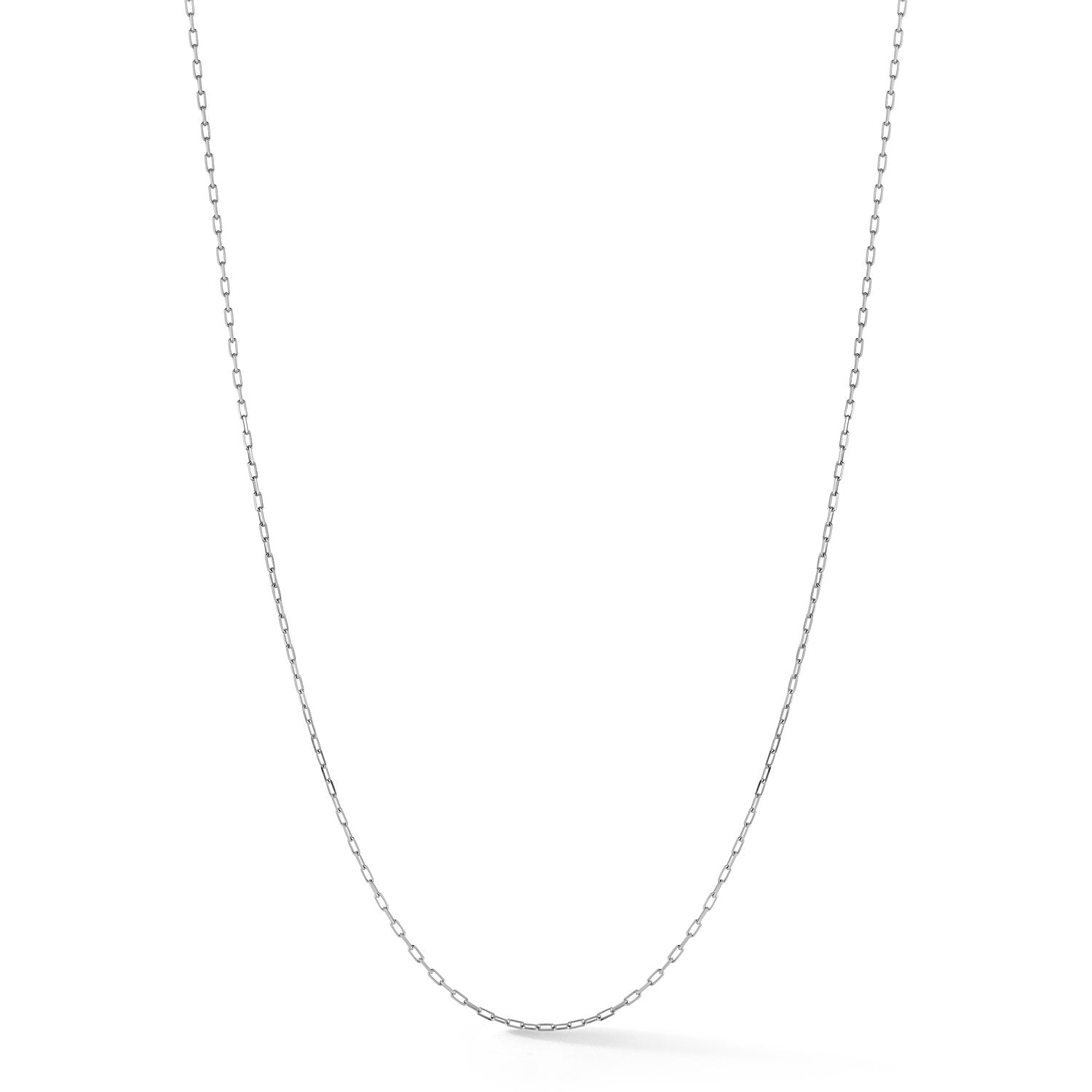 Rectangle Chain Necklace No. 40 in 18K White Gold