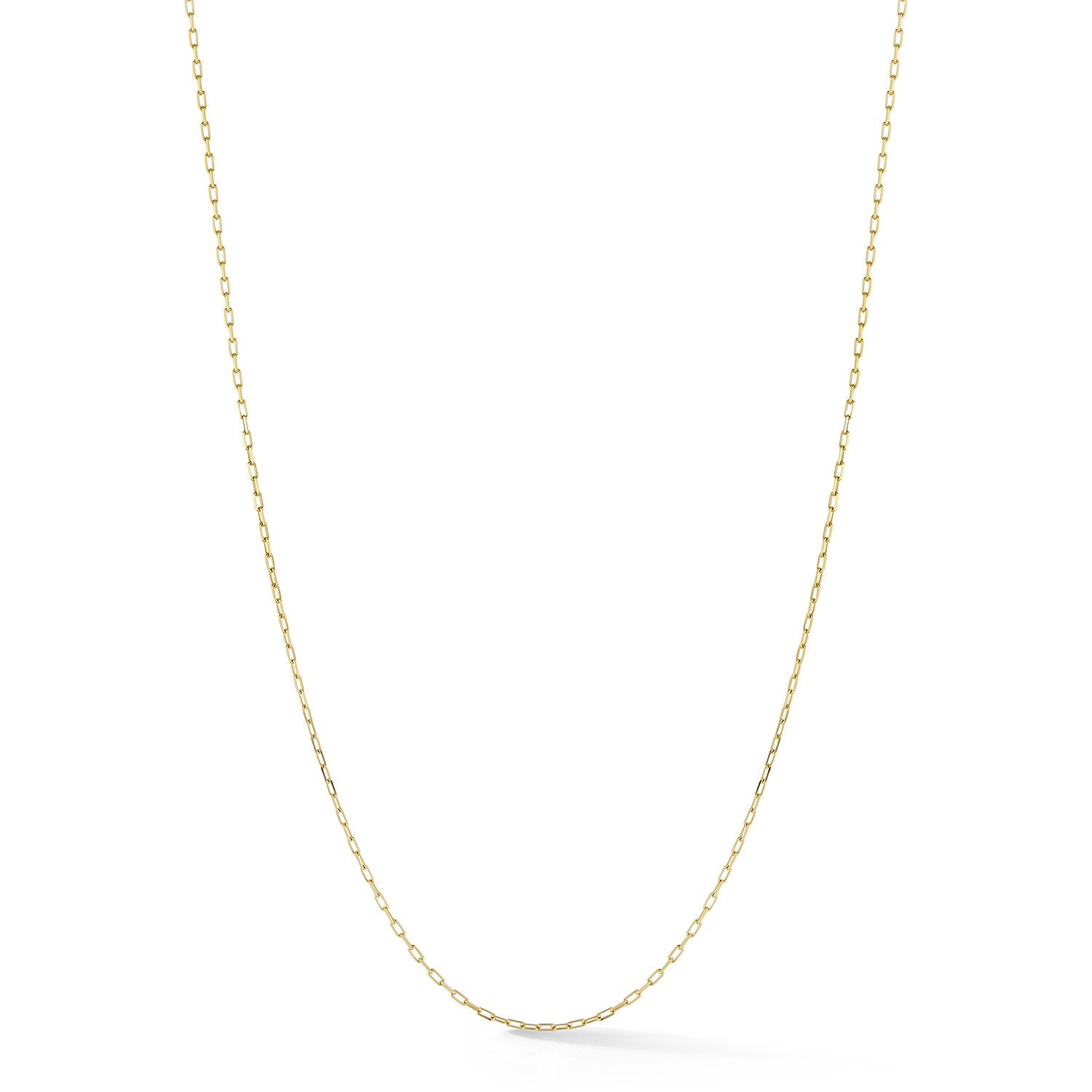 Rectangle Chain Necklace No. 40 in 18K Yellow Gold