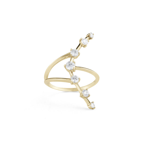 Crescent Ring in 18-Karat Gold and Diamonds – Jade Trau
