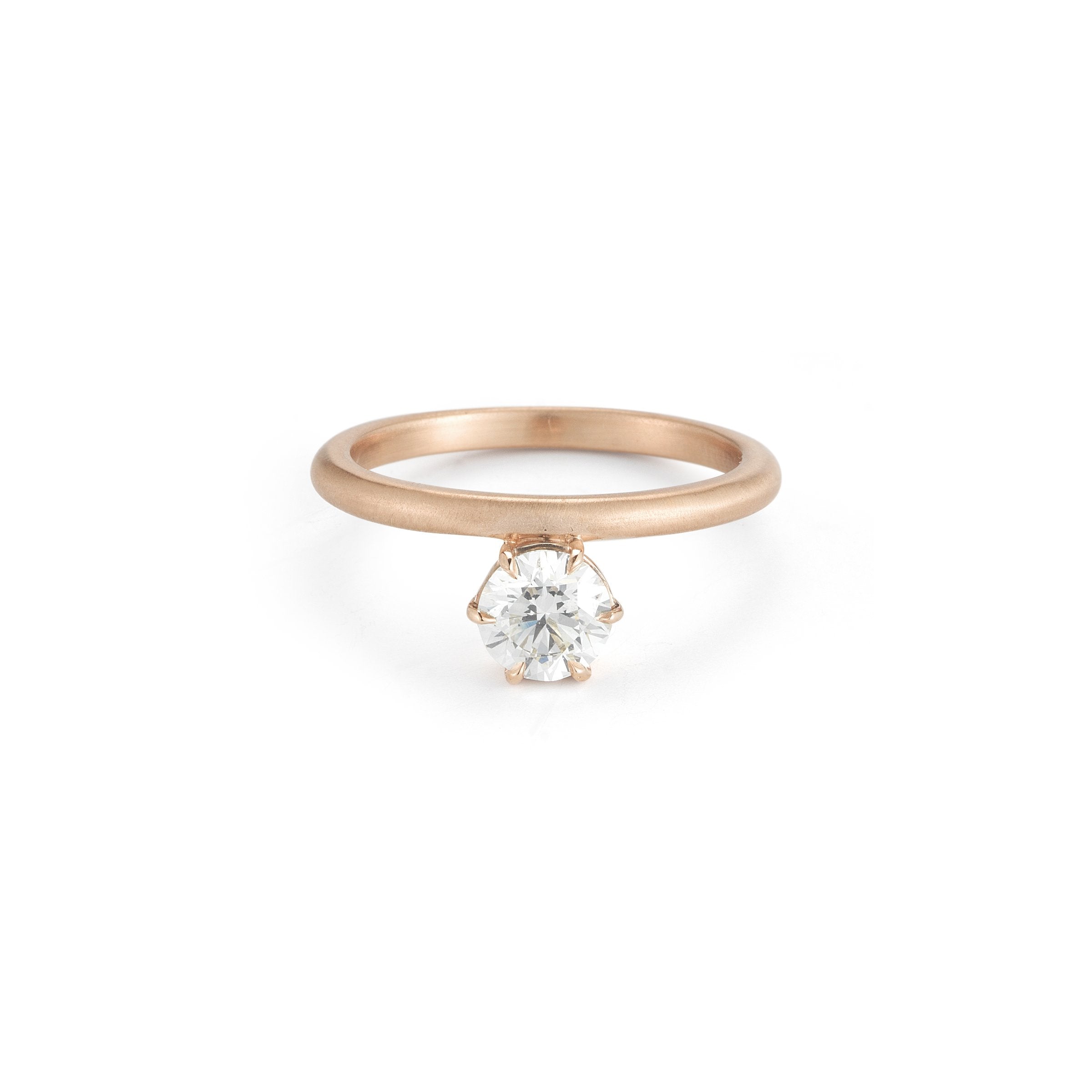 Astor Solitaire Ring in 18K Rose Gold