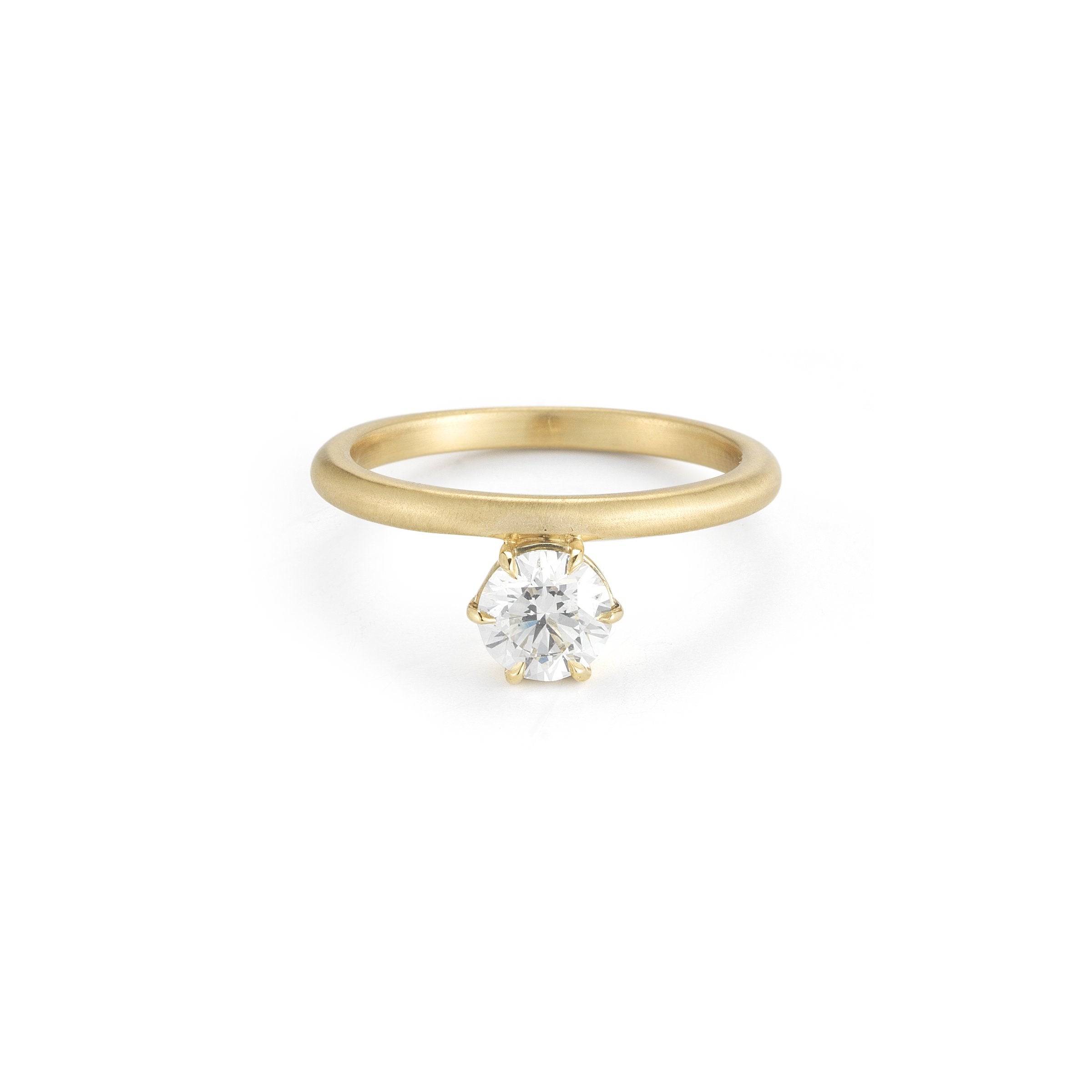 Astor Solitaire Ring in 18K Yellow Gold