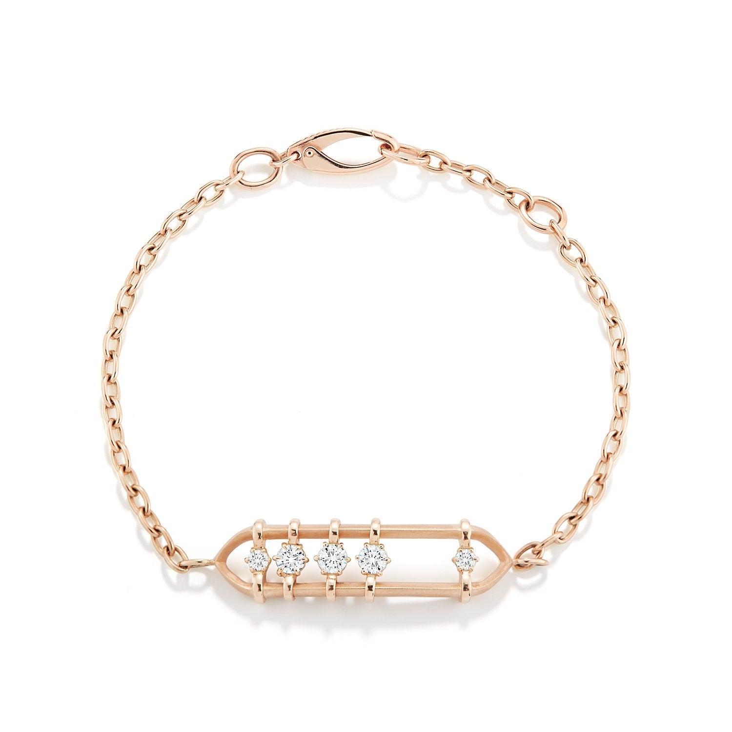Penelope Floating Diamond Bracelet in 18K Rose Gold