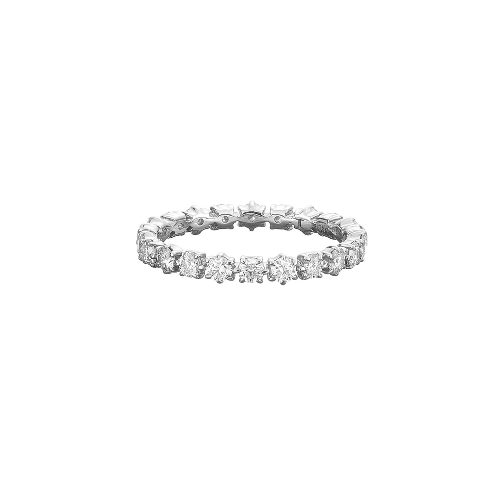 Catherine Diamond Eternity Band No.1 in 18K White Gold
