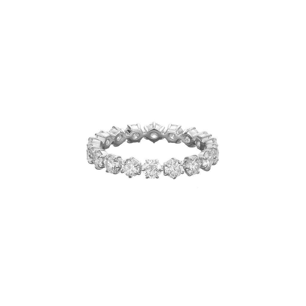 Catherine Diamond Eternity Band No.2 in 18K White Gold