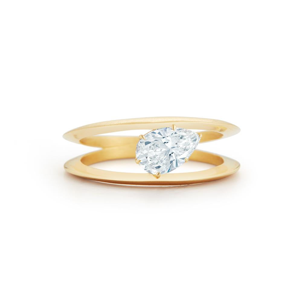 Sadie Solitaire Ring in 18K Yellow Gold