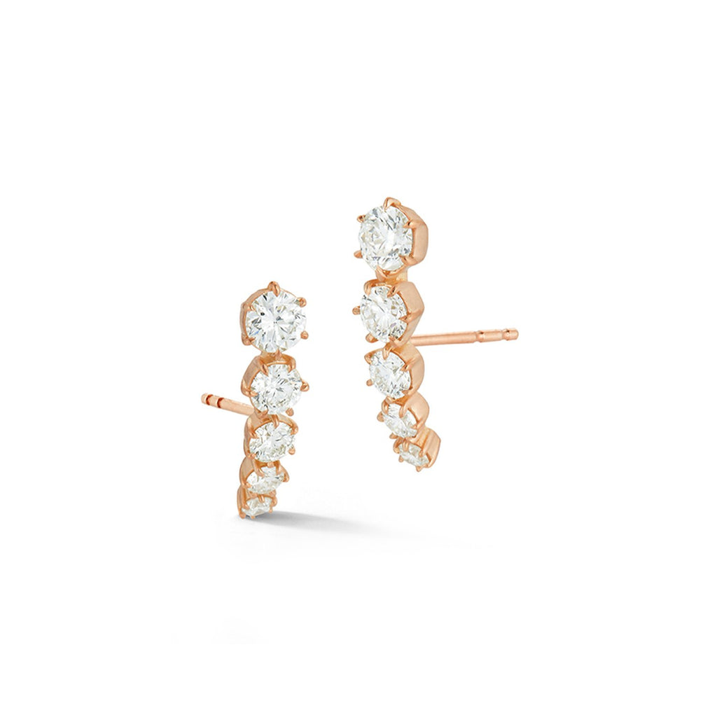 Ara Five Stone Studs in 18K Rose Gold