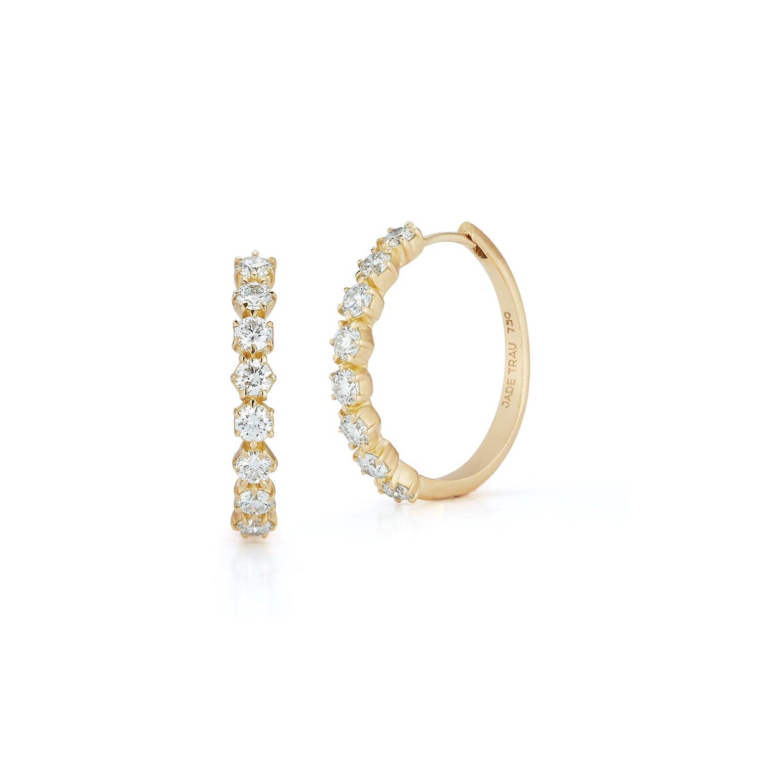 Catherine Eternity Hoops in 18K Yellow Gold