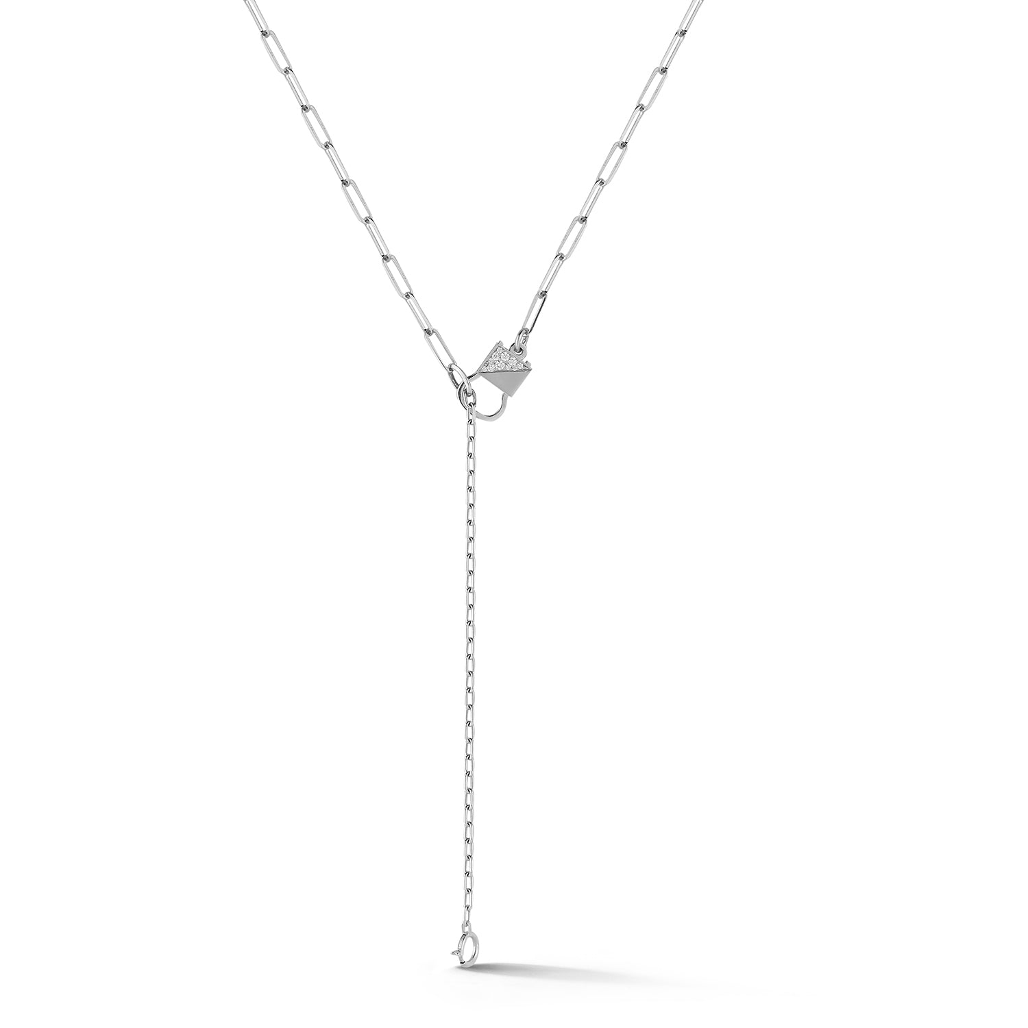 Beatrix Necklace Front in 18K White Gold