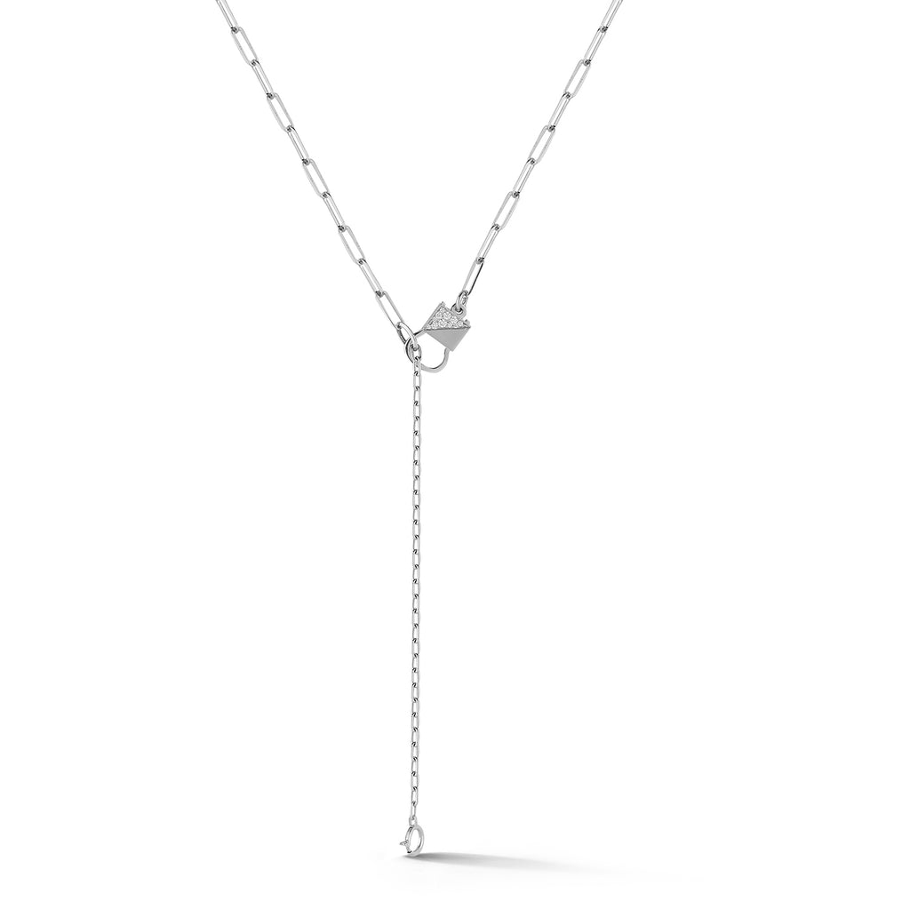 Beatrix Necklace Front in 18K White Gold