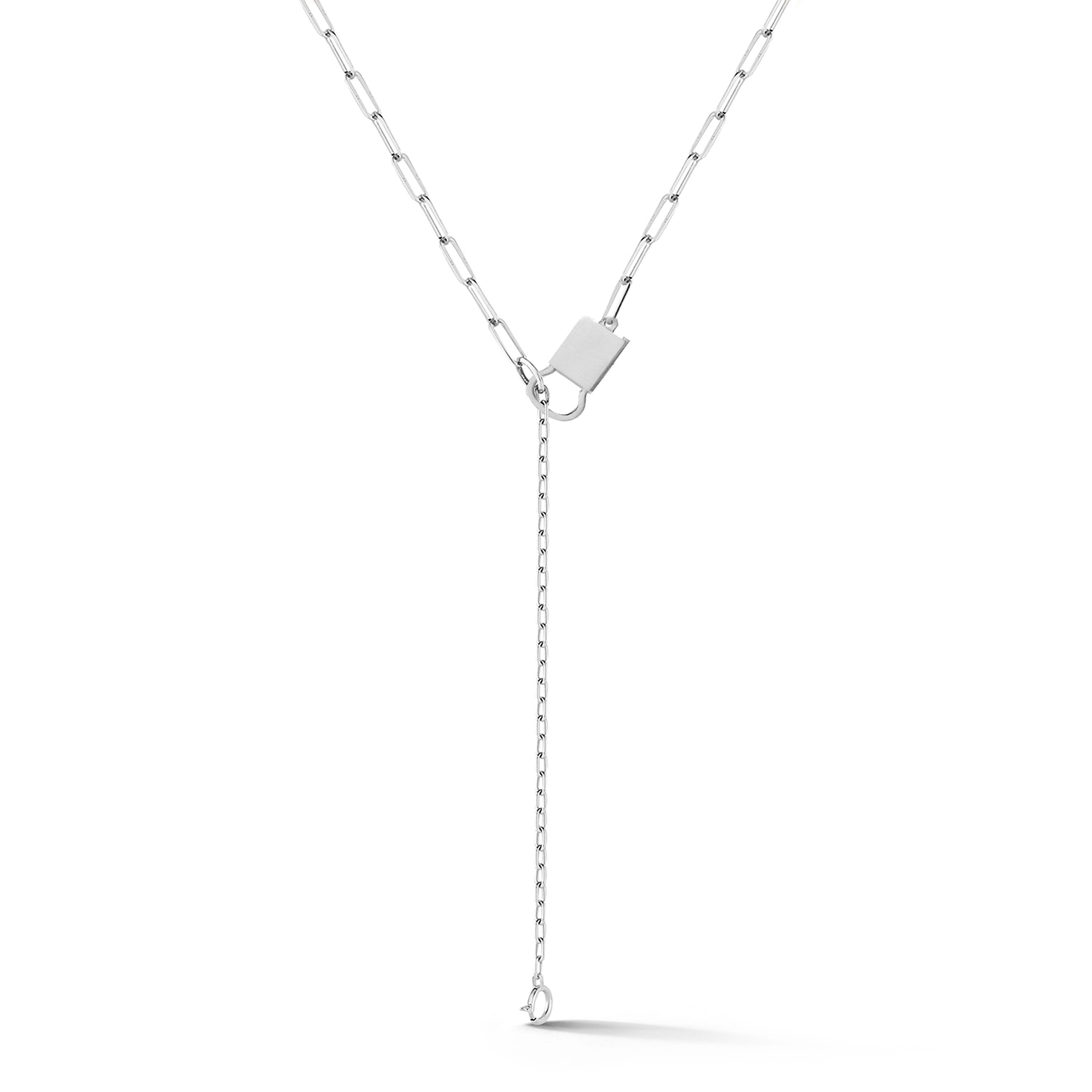 Betty Long Necklace in 18K White Gold
