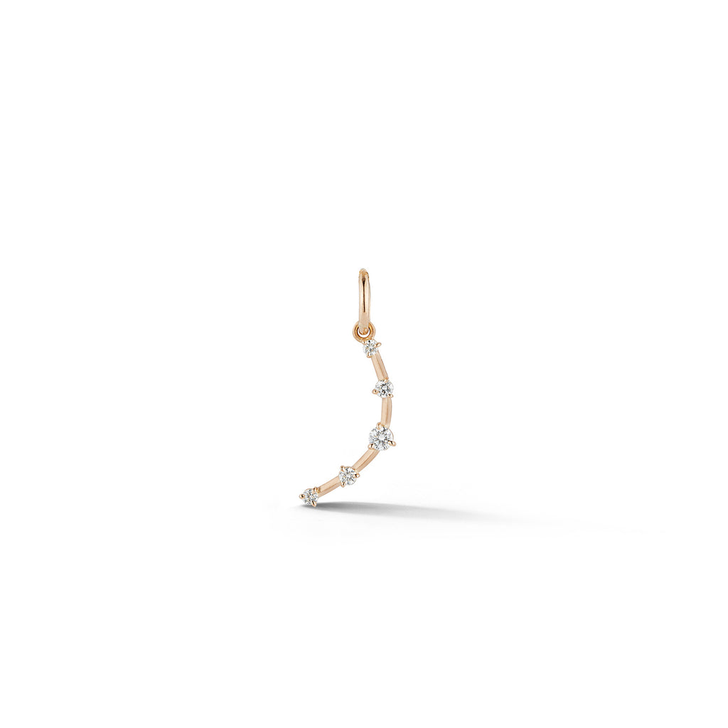 Mini Crescent Charm in 18K Rose Gold