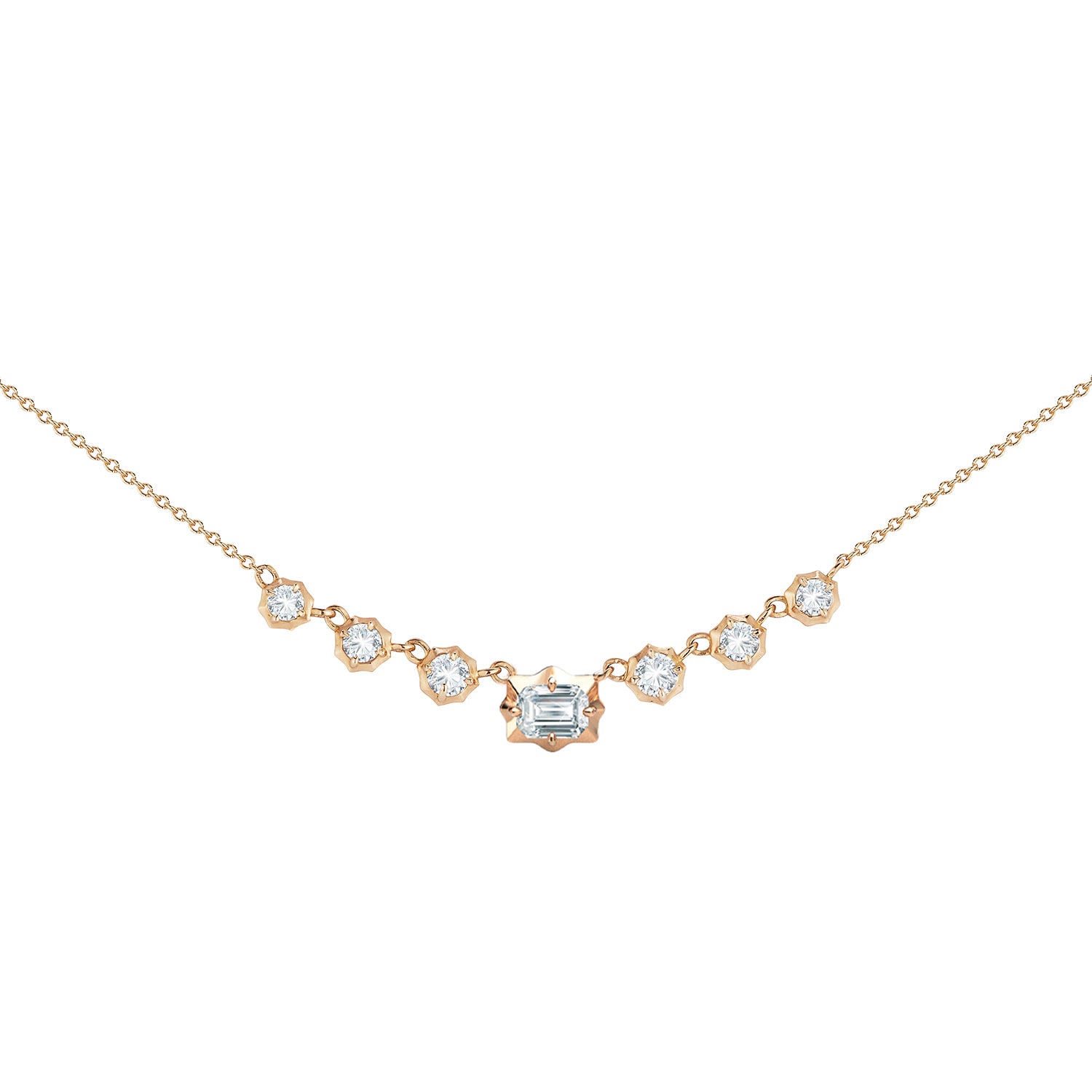Small Vanguard Necklace in 18K Rose Gold