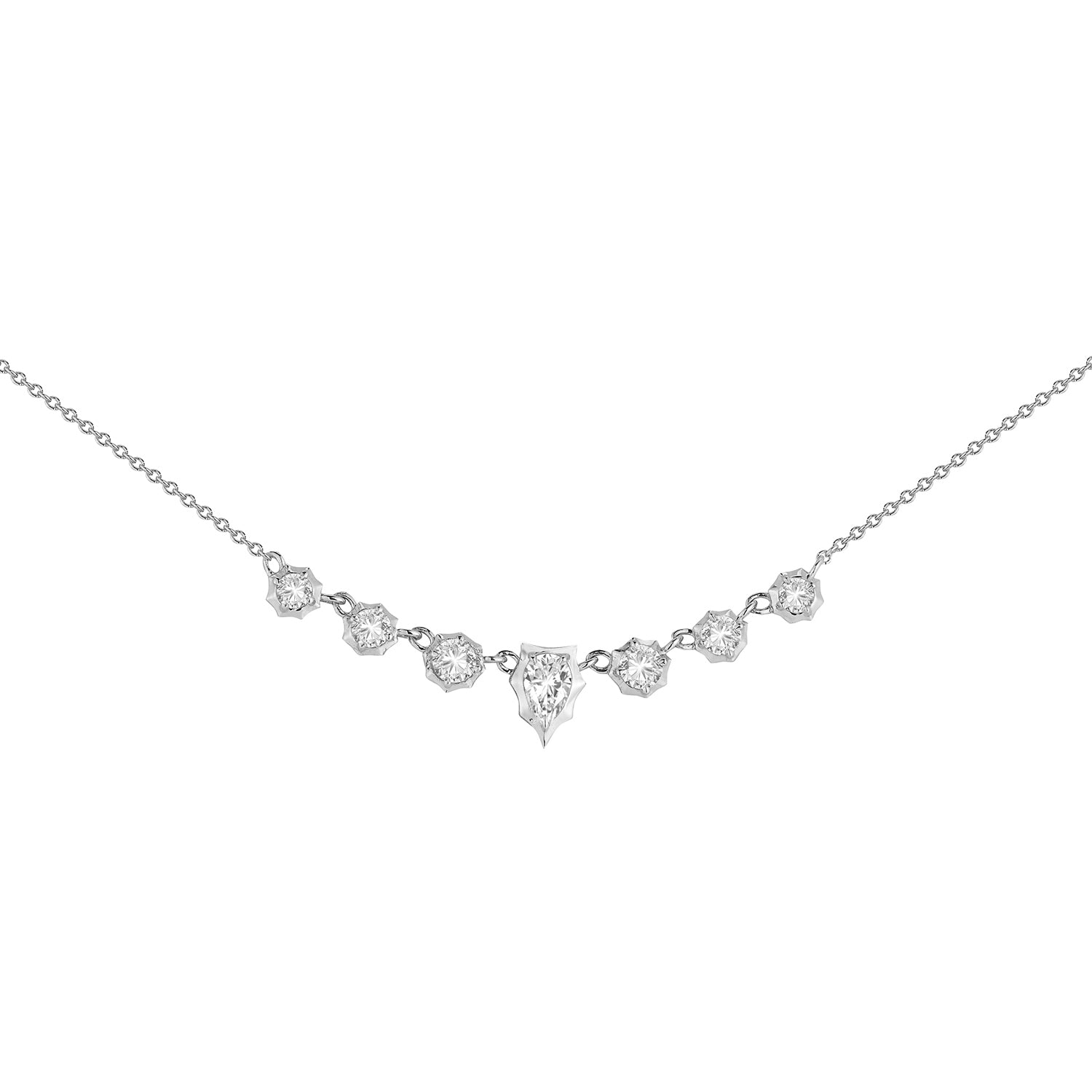 Small Envoy Necklace in 18K White Gold