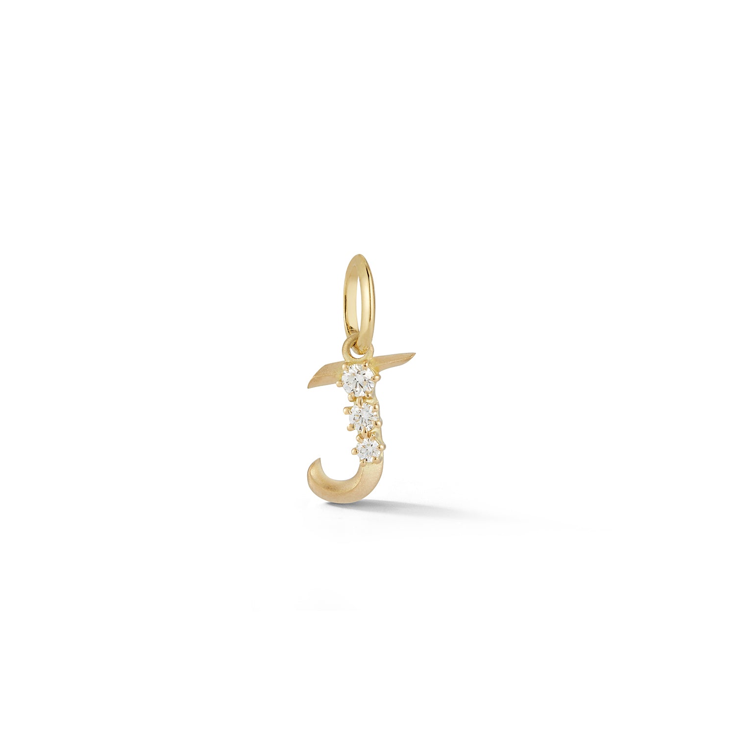 Letter J in 18K Yellow Gold
